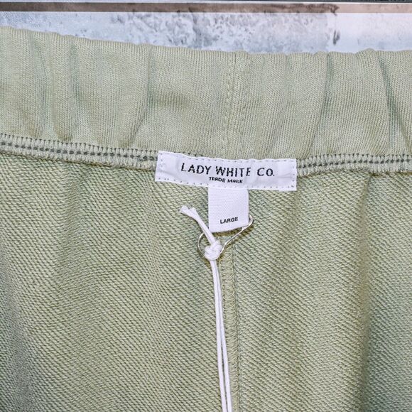 LADY WHITE CO. Men's Panel Sweatpant Joggers in Dark Mint size Large NWT - Picture 8 of 9